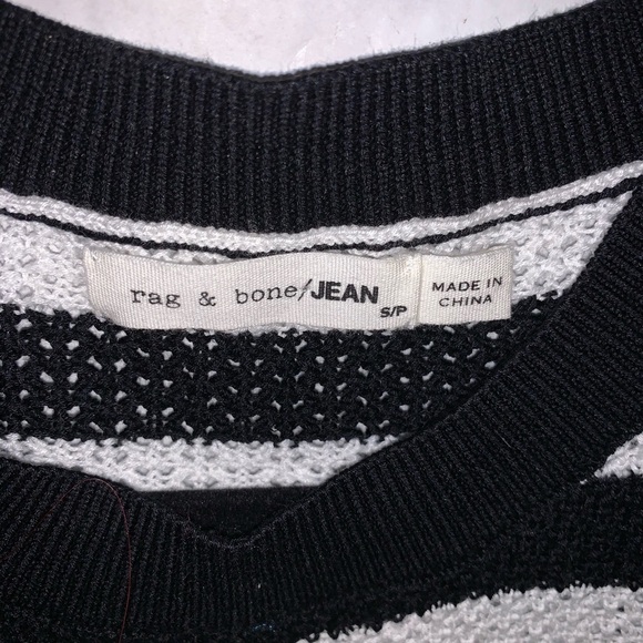 Rag & Bone Striped Cold-Shoulder Sweater size -S/P - Picture 5 of 5